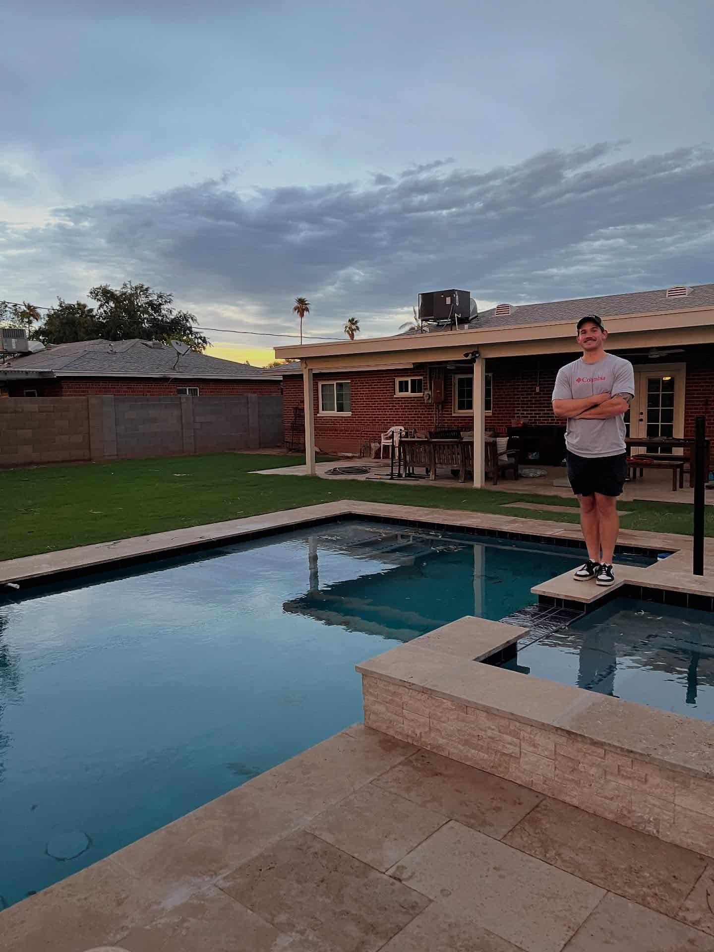 Maximilian Peoples Southwest Turf Pros Owner on Pool Project